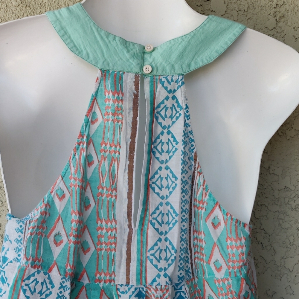 Rip Curl Aztec Print Halter Keyhole Back Tank - image 5